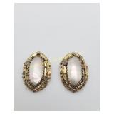 Vintage Mother Of Pearl Whiting & Davis Earrings