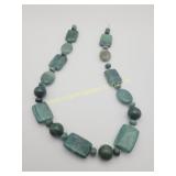 Vintage Polished Stones Necklace - Aventurine??