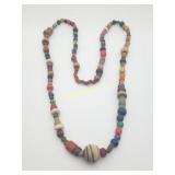 African Trade Beads Style Long Necklace