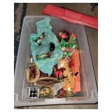 Plastic With Misc Christmas Decor - Lot 2