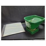 Large Plastic Sheet & Scotts Hand Spreader
