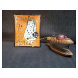 Vintage Wood Lady Bug Stapler & New Year Glass