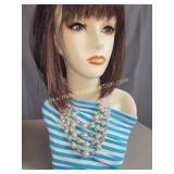 Vintage JAPAN 4 Strand Faux Pearls Necklace