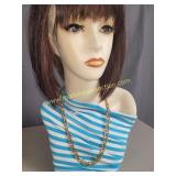 Vintage Double Curb Link Gold Plated Necklace