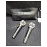 2) Vintage Shure SM58 Corded Microphones