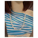 Vintage 14K Gold Clasp Faux Pearl Necklace