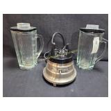 2) WARING PRO Blenders Glass Jars 1 Motor
