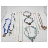 2) Mix Stones Bracelets & Fashion Necklaces