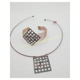 Viintage Modernist Style Choker & Bracelet