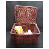 Wicker Basket & Misc Toiletries & More