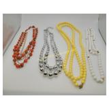 Group Of Vintage Fashion Necklaces