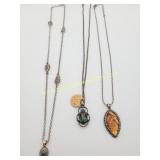 Necklaces & Pendants Lot - Marcasite, Amber