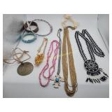 Mix Lot Vintage Jewelry - Necklaces, Bracelets