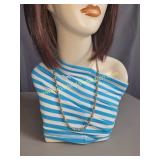 Vintage 2 Tone Metal Heavy Necklace