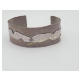 Vintage Mix Metals Sterling & Copper Cuff Bracelet