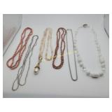 6) Vintage Necklaces - Glass Beads, Natural Stones