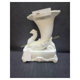 Vintage Ceramic White Phoenix Vase