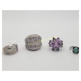 Mix Lot Sterling Silver Damaged Rings