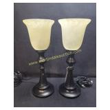 Pair Of Matching Table Lamps - Small Bulb