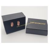 Gold Vermeil Sterling Silver Ruby Earrings