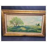 Vintage 1980s Janet Whisman Painting On Canvas