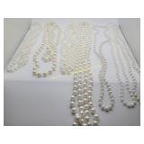 Vintage Faux Pearl Necklaces Lot