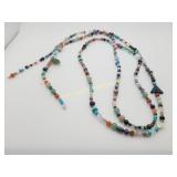 Polishes Stones Unfinished Necklace - Turquoise