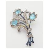 Vintage TRIFARI Multiple Stones Brooch