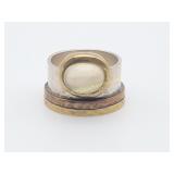 SILPADA Sterling Silver & Brass Moonstone Ring 7