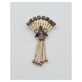 Vintage M & S  1/20 12K GF Muliple Stones Brooch