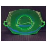 Vintage Vaseline Uranium Glass Serving Tray