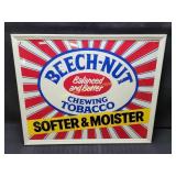 Vintage 21" x 17" BEECH-NUT Cigarettes Metal Sign