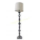 Wood Floor Lamp Washed Grey Color