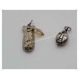 2) Sterling Silver Charms - Totem Pole & Moon