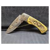 Decorative HUGE Pocket Knife - Eagles Theme