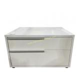 New White Two Drawers Nightstand