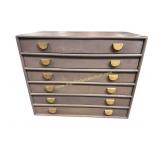 6 Drawers Wooden Cabinet Brown