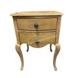 2 Drawer Nightstand / Side Table Blonde Color