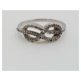 Sterling Silver Lovers Knot / Infinity Knot Ring