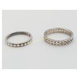 2) Sterling Silver Rings Sizes 6 & 7