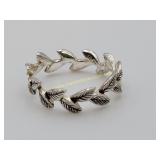 Sterling Silver Laurel Leaf Ring Sz 7