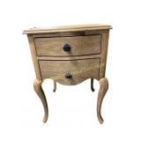 2 Drawer Nightstand / Side Table Blonde Color