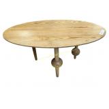 Wood Oval 3 Leg Accent Table