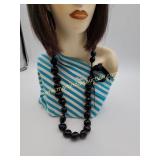 Hawaii Black Fukui Nut Necklace - 30" Long