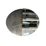 Metal Half Moon Mirror Bronze Finish