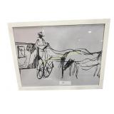 Framed Black & White Print 26" x 20"