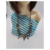 Vintage Silverplate Cross Collection Beaded