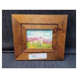 Vintage Original Art Painting On Artist Board -