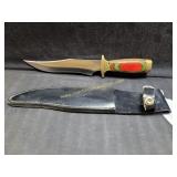 Frost Cutlery Hunting Knife w Leather Sheath
