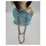 CHICOS Double Strand Metal Beads Necklace